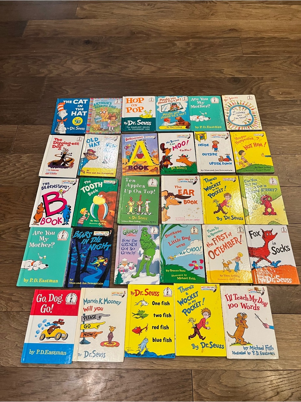 Dr. Seuss Book Lot 29 books Cat in the Hat, Fox in Sox Go Dog Go More